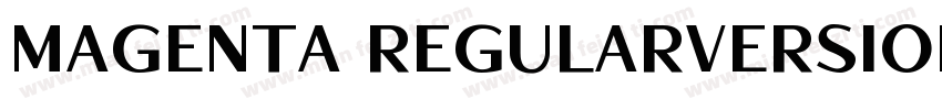 Magenta RegularVersion 1000字体转换